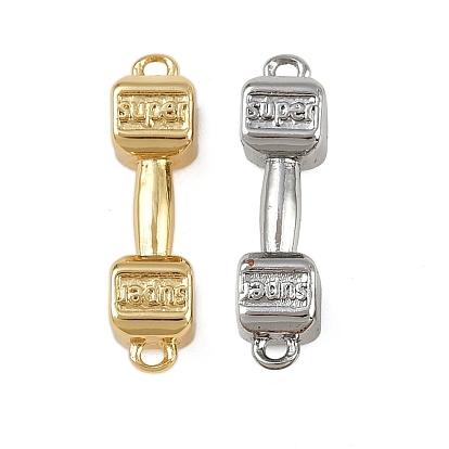 Подвески из латуни, супер гантели ссылки, стойки покрытие, без свинца и без кадмия, долговечный