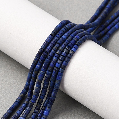 Нитки бусины из натурального ляписа-лазури, диск, Heishi бусы