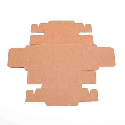 Foldable Creative Kraft Paper Box, Wedding Favor Boxes, Favour Box, Paper Gift Box, with PVC Frosted Cover, Rectangle