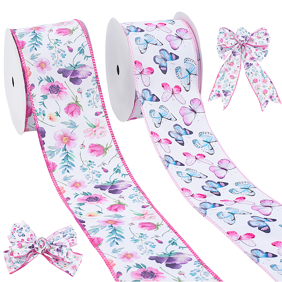 2 рулоны 2 цветные полиэфирные ленты, аксессуары для одежды