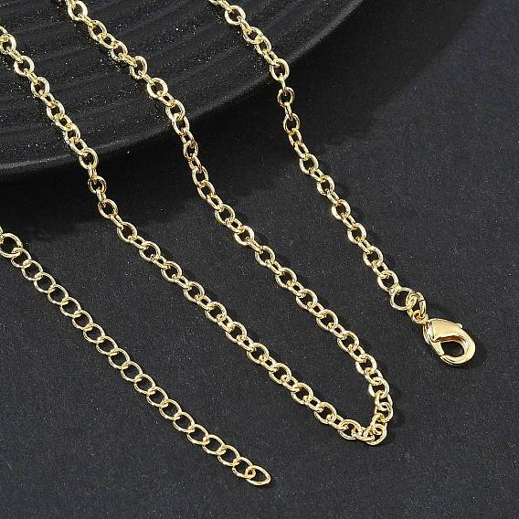2.7MM Brass Cable Chain Necklaces for Women, Long-Lasting Plated