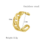 Stainless Steel Curb Chain Style Cuff Rings, for Women Men