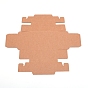 Foldable Creative Kraft Paper Box, Wedding Favor Boxes, Favour Box, Paper Gift Box, with PVC Frosted Cover, Rectangle