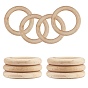 Unfinished Wood Linking Rings, Original Color Wooden Ring, Round Ring