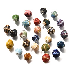 Perles en porcelaine manuelles, losange