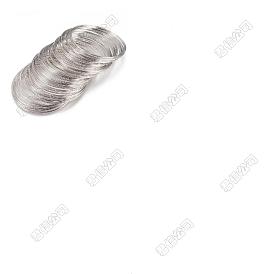 1000Pcs 2 Colors Steel Memory Wire, for Collar Necklace Wrap Bracelets Making