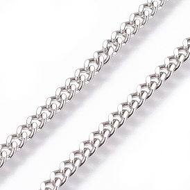 304 Stainless Steel Curb Chains, Twisted Chains, Unwelded