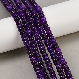 Бусины из натурального белого нефрита, окрашенные, рондель