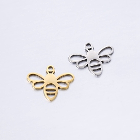 304 Stainless Steel Pendants, Bees Charm