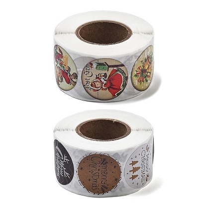 Клейкие этикетки для рулонов, для конвертов, пузырчатые рассылки и пакеты, Рождество