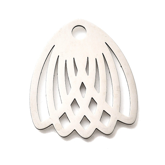 201 подвески из нержавеющей стали, лазерная резка, полый цветочный шарм, анти-тускнение