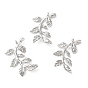 Ion Plating(IP) 304 Stainless Steel Pendants, Leafy Branch Charms