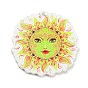 Printed Opaque Acrylic Pendants, Sunflower