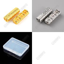 8Stück 2Farben Legierung Uhrenarmband Adapter Anschlüsse, gehämmert, Kolumne