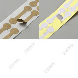 6 rollos 2 pegatinas en blanco autoadhesivas de papel con barra de colores, calcomanías de papel grabables para marcador de joyería