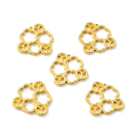 Alloy Open Back Bezel Pendants, For DIY UV Resin, Epoxy Resin, Pressed Flower Jewelry, Flower