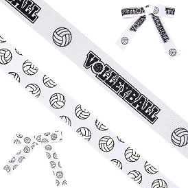 2 рулоны 2 стили полиэстер спортивный мяч напечатанный репсовая лента для шитья украшения