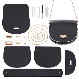 DIY Purse Making Kits, including Imitation Leather Covers and Alloy Findings