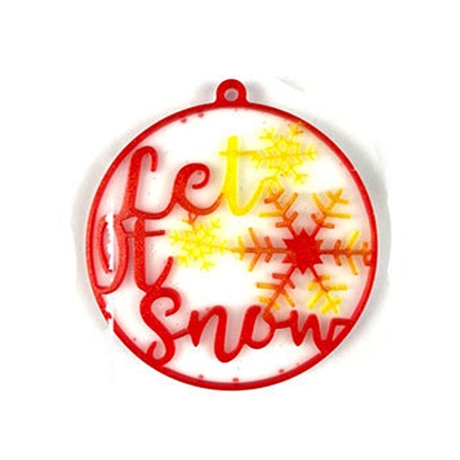 Christmas Ball with Snowflake Pendant Silicone Molds, Resin Casting Molds, for UV Resin, Epoxy Resin Craft Making