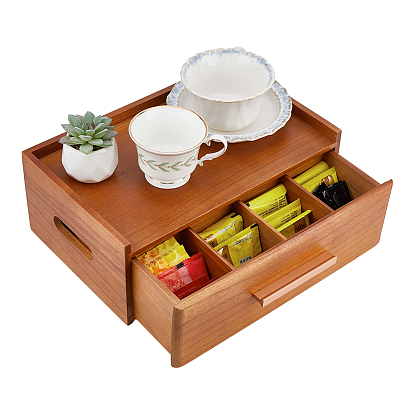 8 Aufbewahrungsbox aus Holz für Teebeutel, Rechteck