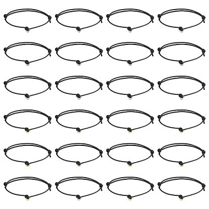 48 шт 2 цвета экологически чистый корейский вощеный полиэстеровый шнур регулируемый браслет изготовление