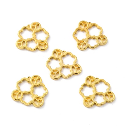 Alloy Open Back Bezel Pendants, For DIY UV Resin, Epoxy Resin, Pressed Flower Jewelry, Flower