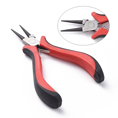 Carbon Steel Jewelry Pliers for Jewelry Making Supplies, Round Nose Pliers, Polishing, 126mm