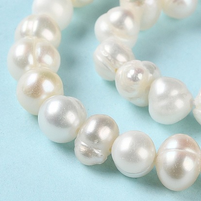 Natural Cultured Freshwater Pearl Beads Strands, Potato, Grade A