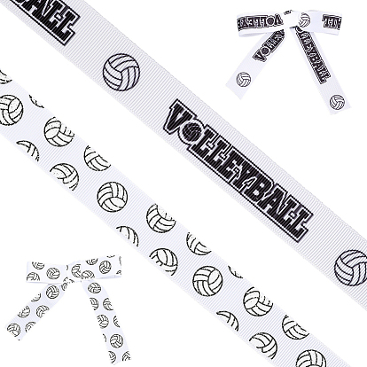 2 рулоны 2 стили полиэстер спортивный мяч напечатанный репсовая лента для шитья украшения