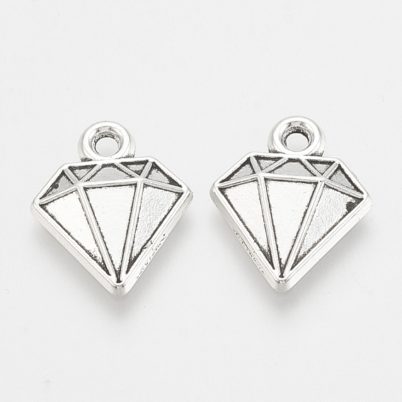 Подвески из сплава тибетского сплава, без кадмия и без свинца, алмаз