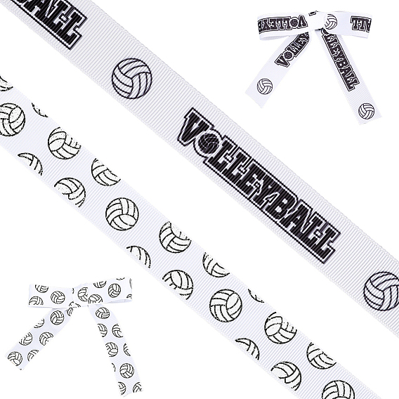 2 рулоны 2 стили полиэстер спортивный мяч напечатанный репсовая лента для шитья украшения