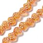 Electroplate Glass Beads Strands, Mixed Style, Rose