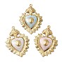 304 colgantes de esmalte de acero inoxidable, encantos del sagrado corazón, revestimiento de iones (ip), dorado