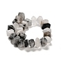 Natural Black Rutilated Quartz Beads Strands, Faceted, Nuggets