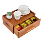 8 Grids Wood Tea Bag Storage Box, Rectangle