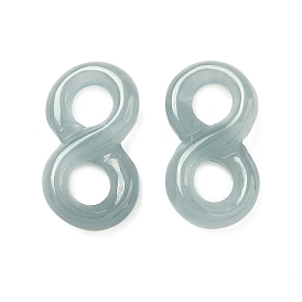 Подвески-коннекторы из натурального жадеита, бесконечность