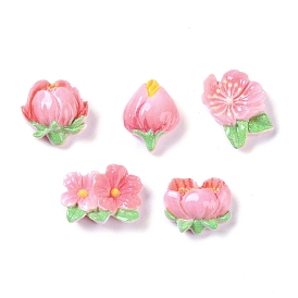 Opaque Resin Decoden Cabochons, Flower