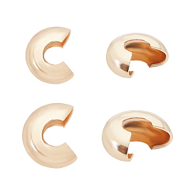 Brass Crimp Beads Covers, Nickel Free