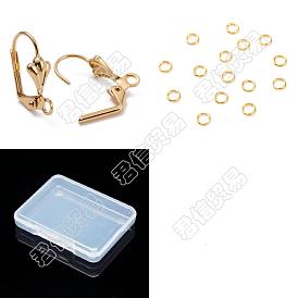 50 résultats de boucles d'oreilles à levier en laiton pcs, avec boucles horizontales et anneaux ouverts 50pcs, plaqué longue durée