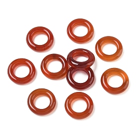 Natural Carnelia Linking Rings, Round Ring, Dyed & Heated