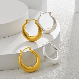 Brass Ring Hoop Earrings