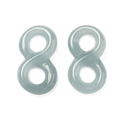 Подвески-коннекторы из натурального жадеита, бесконечность