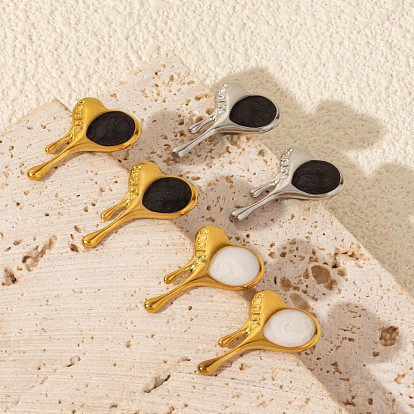 304 стильные серьги-гвоздики из нержавеющей стали в форме сердца для женщин