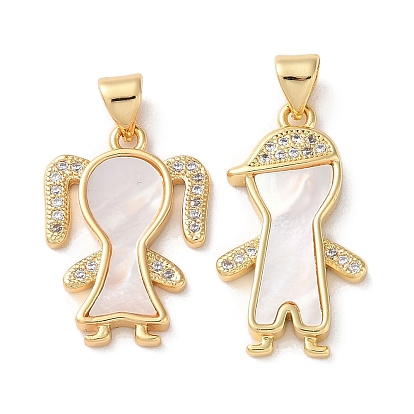 Латунные микропаве прозрачные подвески с фианитом, без кадмия и без свинца, с оболочкой, реальный 18 k позолоченный