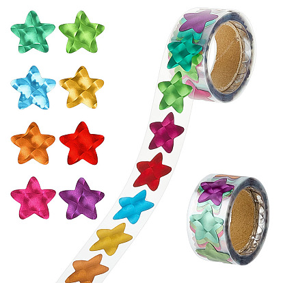 Самоклеящиеся наклейки на лазерной бумаге с пятиконечной звездой, для украшения своими руками