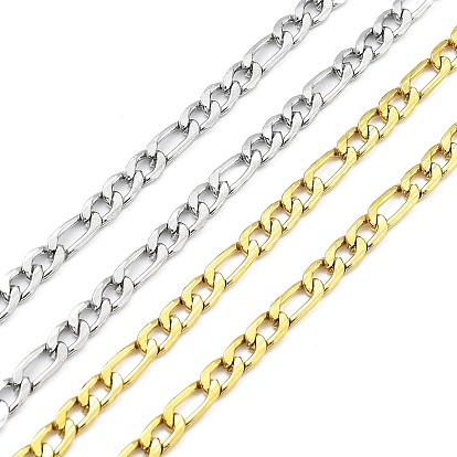 304 из нержавеющей стали Figaro цепи, несварные, граненые, с катушкой