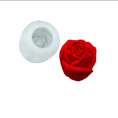 Moules en silicone de qualité alimentaire pour bougies, thème de la saint-valentin, bricolage, moule à savon artisanal, moule à gâteau mousse au chocolat, rose