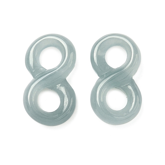 Подвески-коннекторы из натурального жадеита, бесконечность