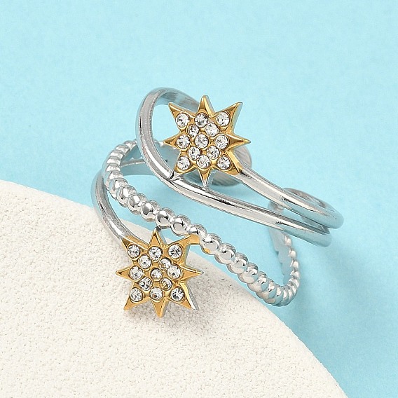 Солнце 304 Кольца-манжеты из нержавеющей стали со стразами, без кадмия и без свинца и без никеля