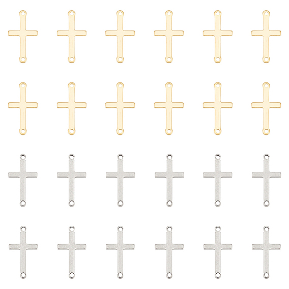 60 шт. 2 цвета религия 201 подвески из нержавеющей стали, боковые перекрестные ссылки